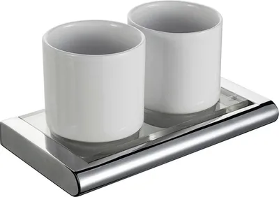 Produktbild von Haceka 415408 Viero, Doppelbecherhalter, Porzellan ,Rostfrei
