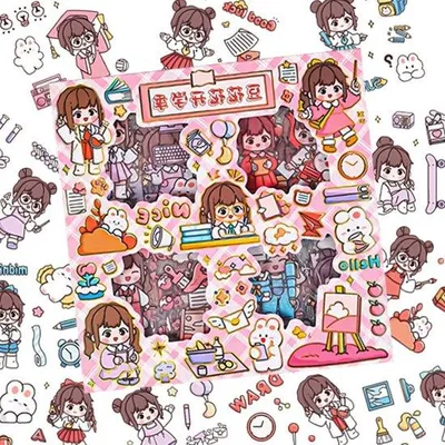 Produktbild von Süße Cartoon Sticker Set 100 Blatt für DIY Plakboek