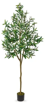 Künstlicher Olivenbaum 180 cm, realistisch, im Topf, für Innen & Außen