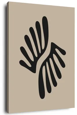 Image de Tableau sur toile tâche noire 30x45 cm, Tableau mural moderne pour décoration intérieure