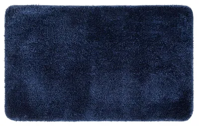 Immagine prodotto di Tappeto da bagno antiscivolo, lavabile, blu scuro, 50x80 cm, in microfibra
