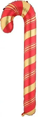 Produktbild von Roter Zuckerstangen-Folienballon 36x73cm