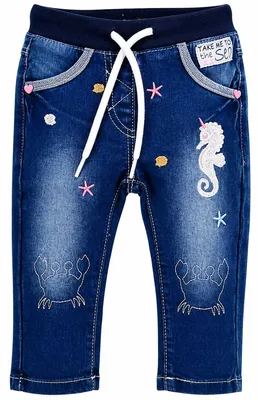 Produktbild von BONDI Baby Mädchen Jeans "Marine Life" 86699 | Blue denim Größe: 68