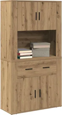 Produktbild von vidaXL Highboard Artisan-Eiche 80 x 33 x 150 cm Holzwerkstoff