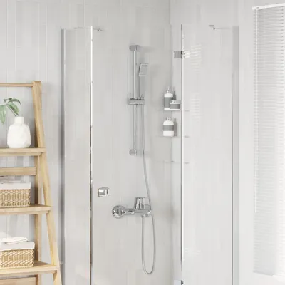 Produktbild von Duschsystem-Set Chrom 70 cm Edelstahl - Duschköpfe & -brausen DE1493