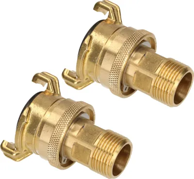 Image de KOTARBAU® Set de 2 raccords rapides mâles 3/4" pour tuyau d'arrosage Rotatif à 360