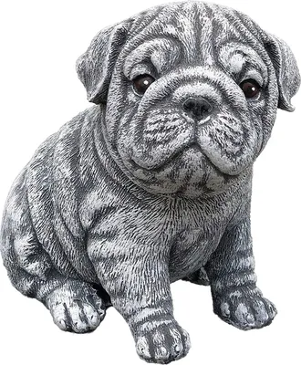 Produktbild von stoneandstyle Steinfigur Bulldogge Welpe Steinguss frostfest
