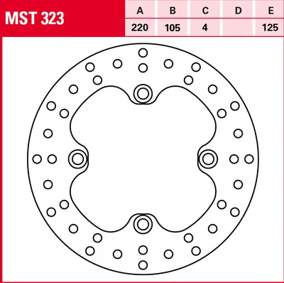Produktbild von TRW Bremsscheibe Allround starr MST323 SH125 JF09