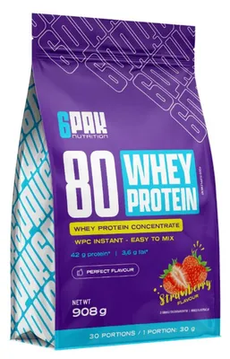 Zdjęcie produktu dla 6Pak 80 Whey Protein 908G Strawberry