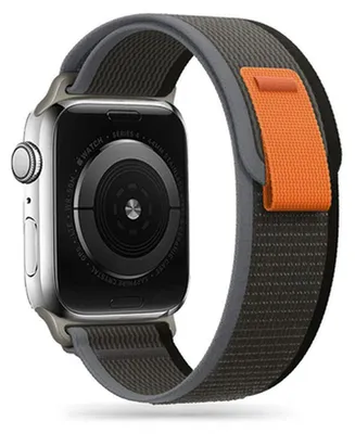 Zdjęcie produktu dla Tech-Protect Nylon Apple Watch 4 / 5 / 6 / 7 / 8 / 9 / Se / Ultra 1 / 2  (42 / 44 / 45 / 49 Mm) Black/Orange