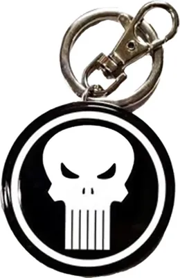 Image de The Punisher - Porte-clés, métal, logo CD336 (taille unique) (noir)