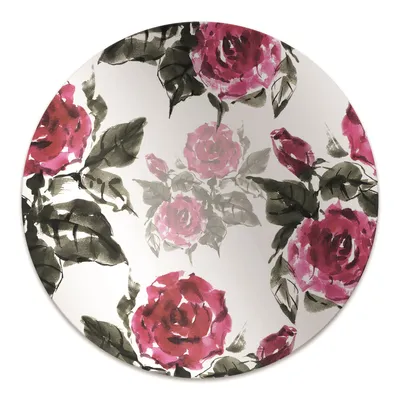 Produktbild von Rundmatte - Stuhlunterlage Bürostuhlunterlage - Rund Ø 100 cm - Bodenmatte - Fußmatte - Gemalte Rosen