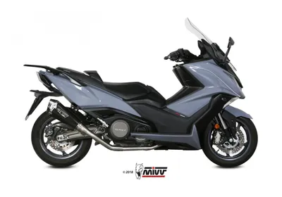 Produktbild von Mivv SPORT Schalldämpfer DELTA RACE Komplettanlage 2x1 Edelstahl Carbon Cap für KYMCO AK550 BJ 2017
