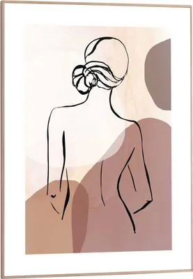 Produktbild von Wandbild - Braun - Weiß - 50 x 70 cm - Lady Back