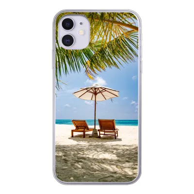 Produktbild von MuchoWow® Handyhülle Schutzhülle Hülle für iPhone 11 Strand - Strandkorb - Sonnenschirm Silikon Softcase Handy Hülle - Handytasche