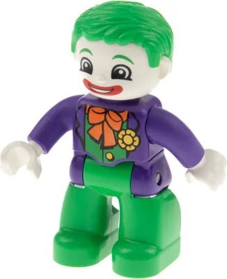 Produktbild von 1x Lego Duplo Figur Joker Hose grün Jacke lila Schleife orange Batman 47394pb189