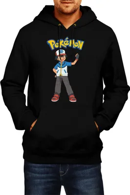 Obrázok produktu pre Pánska Mikina S Kapucňou Japan Manga Anime Comics Pokemon 015, Man M / čierna