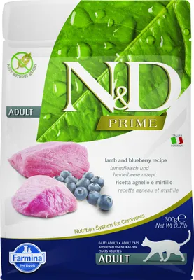 Obrázek produktu pro N&D PRIME CAT Adult Lamb & Blueberry 300g