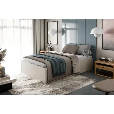Produktbild von Bett BELLA 120x200cm, Farbe CASHMERE, mit Rahmen, ohne Matratze