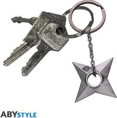Produktbild von ABYstyle - Naruto Shippuden Shuriken Konoha Schlüsselanhänger 3D