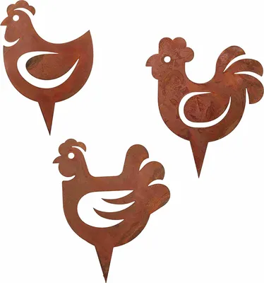 Produktbild von Hahn/Huhn zum Stecken 10x10 cm | 3er Set