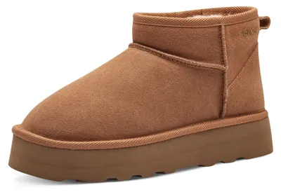 Produktbild von s.Oliver Damen Boots aus Leder Gefüttert, Braun (Cognac), 38 EU