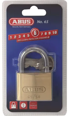 Immagine prodotto di Lucchetto in ottone Abs 65 50 mm oro - 7 cm