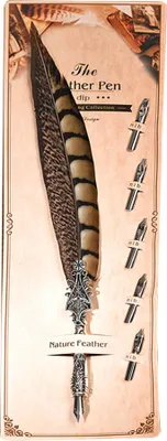 Produktbild von Klassischer Vintage-Feder-Füllfederhalter, Kalligraphie, Feder, Dip, Heimdekoration, Geschenk (01#)