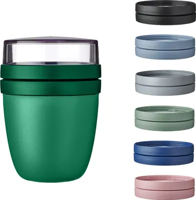 Zdjęcie produktu dla Mepal | Lunchpot Vario Ellipse | spersonalizuj swój własny pojemnik na lunch | praktyczny pojemnik na płatki śniadaniowe | nadaje się do zamrażarki, mikrofalówki i zmywarki | Vivid Green