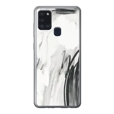 Produktbild von MuchoWow® Handyhülle Schutzhülle Hülle für Samsung Galaxy A21s Kunst - Schwarz - Weiß - Abstrakt Silikon Softcase Handy Hülle - Hartschale