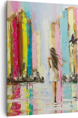 Produktbild von Bild auf Leinwand - Leinwandbild - Einteilig - Mädchen Vogel - 70x100cm - Wand Bild - Wanddeko - Wandbilder - Leinwanddruck - Kunstdruck - Wanddekoration - Leinwand bilder - Wandbild - PA70x100-3441