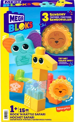 Obrázek produktu pro Sada Mega Bloks Rock n Rattle Bouwset. 15ks.