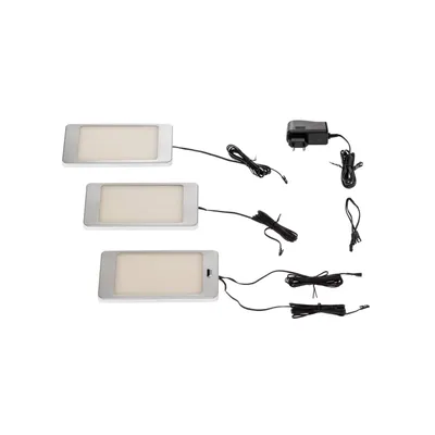 Produktbild von Lindby Svela LED-Unterbauleuchte, 3er-Set, silber