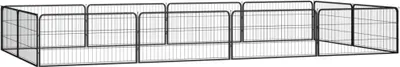 Obrázek produktu pro The Living Store 12dílná ohrádka pro psy černá 100x50cm z práškově lakované oceli