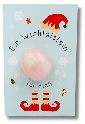 12 Glückssteine mit Karte, Natursteine, Geschenk-Idee