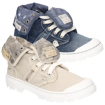 Produktbild von Mustang Damen Stiefeletten Schnürstiefel Reißverschluss 1426-503 , Größe:36 EU, Farbe:Blau