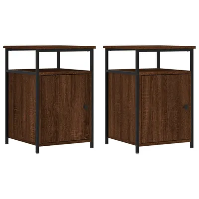 Produktbild von Nachttische 2 Stk. Braun Eichen-Optik 40x42x60 cm Holzwerkstoff
