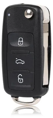 Image de Boîtier de clé de voiture à 3 boutons avec lame de remplacement, compatible avec les modèles VW Polo, Golf, Tiguan, Skoda et Seat