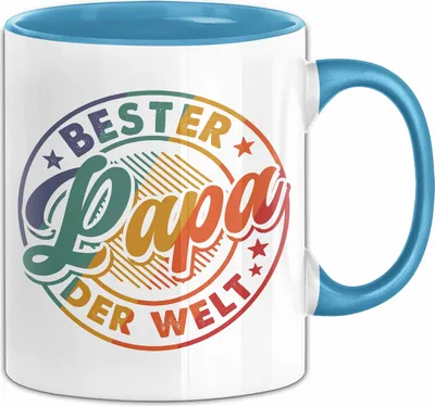 Produktbild von Bester Papa Der Welt Tasse Geschenk Zum Vatertag Von Tochter Sohn Becher (Blau)
