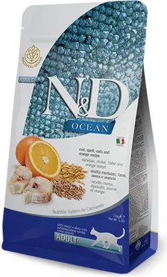Produktbild von Farmina Pet Food N&D Ocean, Adult, Kabeljau, 1,5 kg, Getreidefrei, Antioxidantien enthalten