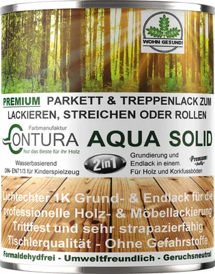 Produktbild von Contura 2 in 1 Parkettsiegel Grundierung und Parkettlack Holzlack Seidenmatt - 750ml