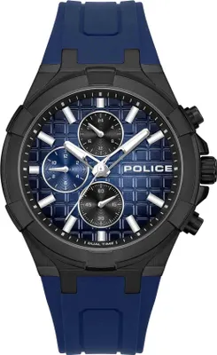 Produktbild von POLICE Herrenuhr Quarzuhr blau / schwarz onesize Herren 45 mm PEWGQ0082001, PEWGQ0082002