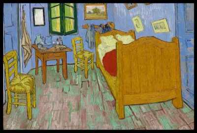Image de Affiche 60 x 40 cm « La chambre à coucher », Van Gogh Vintage pour le salon