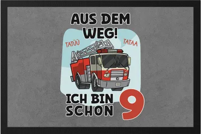 Produktbild von Aus Dem Weg Ich Bin Schon 9 Fußmatte Happy Birthday 9. Geburtstag Alles Gute Herzlichen Glückwunsch Geschenke