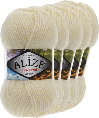 Produktbild von 5 x 100g Strickgarn Strickwolle Alize Burcum uni / einfarbig, wähle deine Farbe