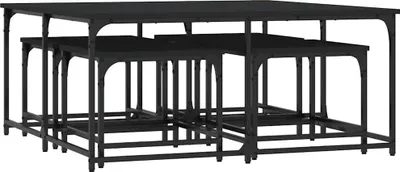 Obrázek produktu pro vidaXL Sada stolů 5 ks Černý dřevěný materiál
