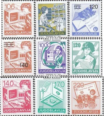 Produktbild von Briefmarken Jugoslawien 1988 Mi 2258,2281,2282-2283,2287, 2288-2289,2313,2315 (kompl.Ausg.) postfrisch Postdienst