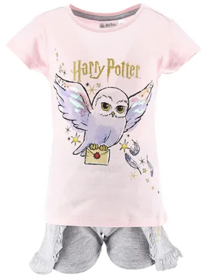 Produktbild von Schlafanzug kurz Hedwig - Harry Potter Rosa-Grau 98