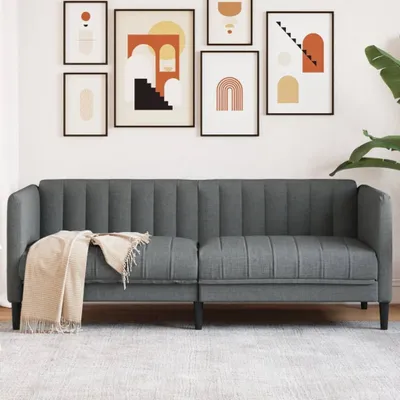 Imagen del producto de Maison Exclusive - Sofá de 2 plazas, color gris oscuro, tapizado en tela
