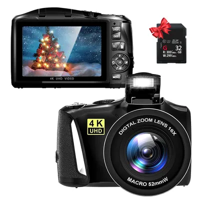 Produktbild von 4K Ultra HD hochauflösende digitale Anfängerkamera mit Akku Kompaktkamera ，48 MP